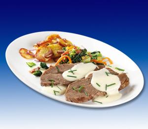 Rinderbraten in Apfel-Meerrettichsoße